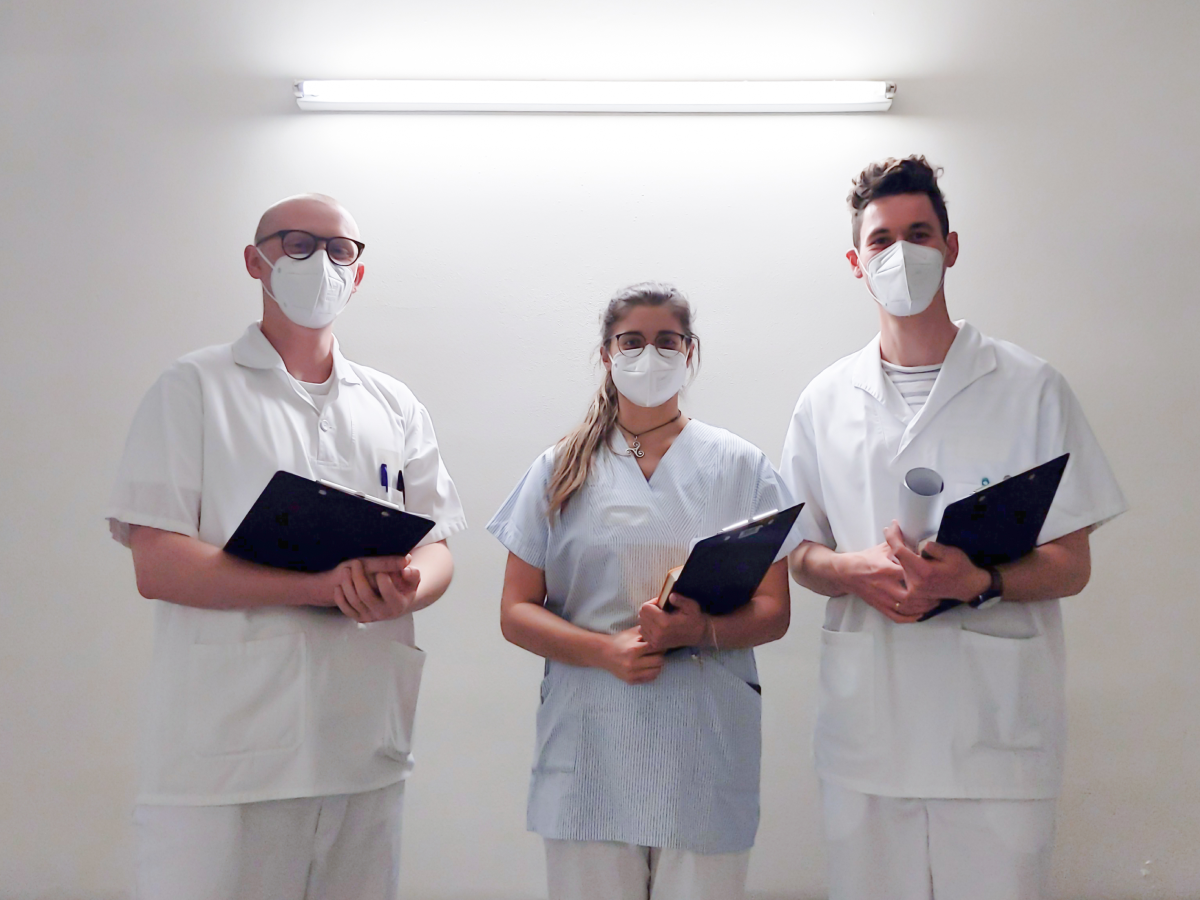 Fotografie Projektteam bei Hospitation in Notaufnahme